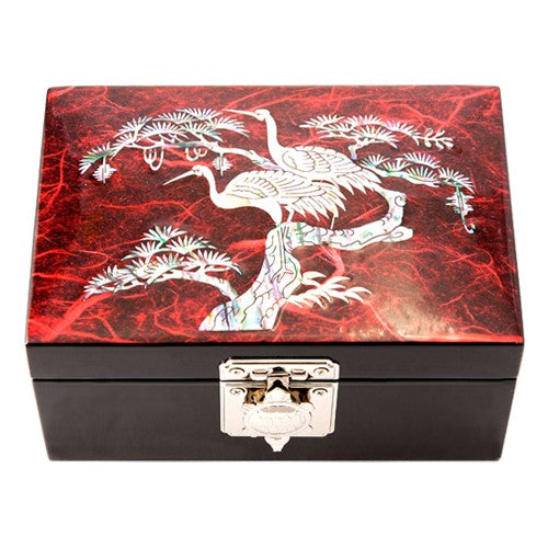 Korean Jewelry Box - Turtle, Red, 1 - Tier