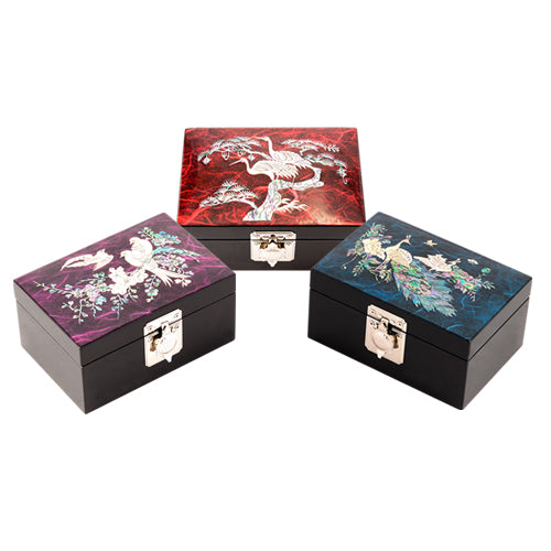 Korean Jewelry Box - Turtle, Red, 1 - Tier
