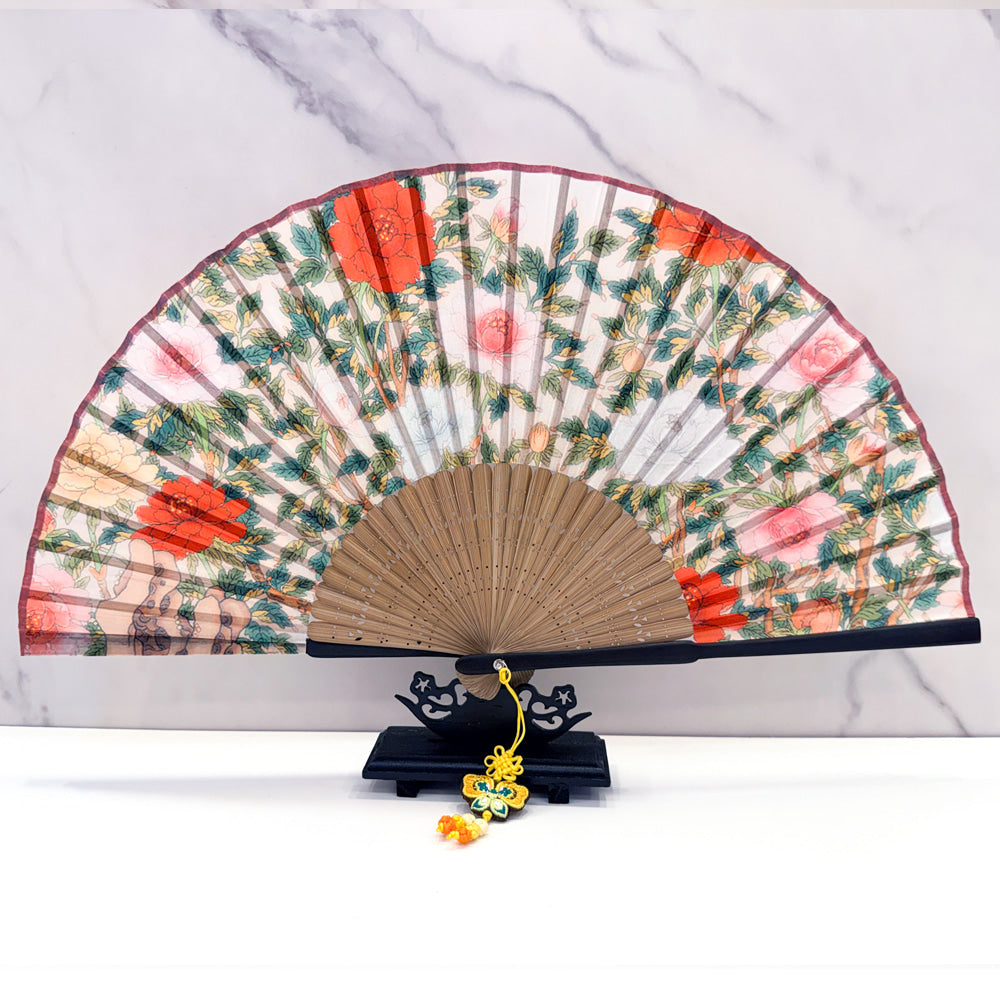 Korean Silk Folding Fan - Bamboo (II) - view 4