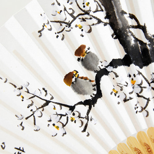 Korean Folding Fan - Plum Blossom, Black (II) - view 6