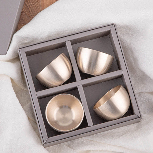 Bangjja Brass Soju Cup - Cheongdam (Set of 4) - view 3