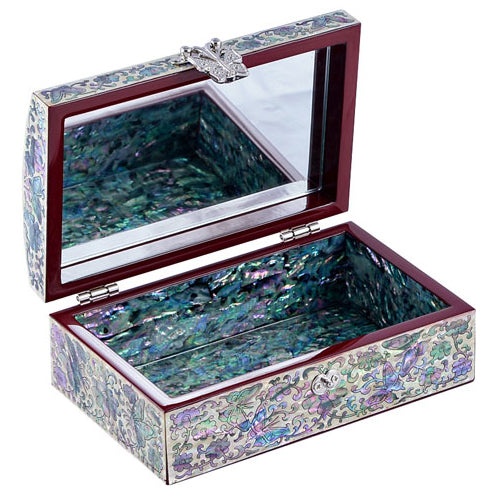 Korean Jewelry Box - Butterfly, Red, 1 - Tier (II) - view 5