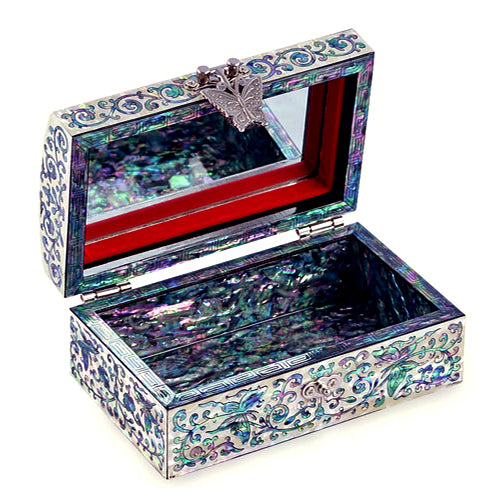 Korean Jewelry Box - Butterfly, Red, 1 - Tier (by Oh Myung - ho) - view 5