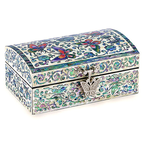 Korean Jewelry Box - Butterfly, Red, 1 - Tier (by Oh Myung - ho)