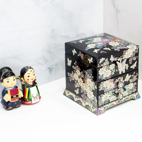 Najeon Mother-of-Pearl Jewelry Box - Chrysanthemum, 3 - Tier - view 4