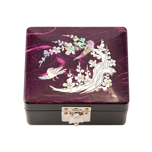 Korean Jewelry Box - Plum Blossom, Purple - view 4