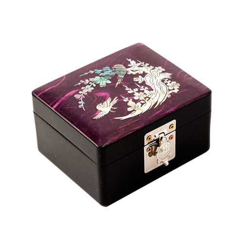 Korean Jewelry Box - Plum Blossom, Purple