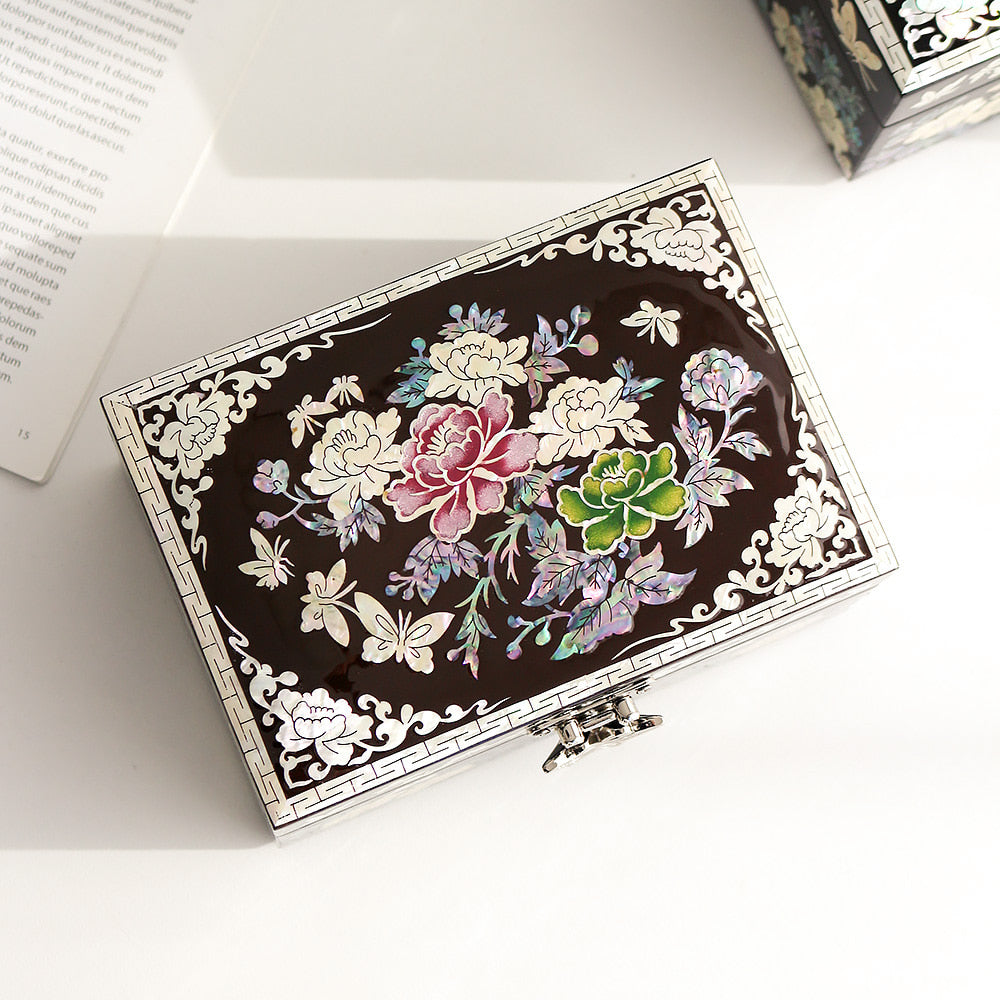 Najeon Mother-of-Pearl Jewelry Box - Peony (VII)