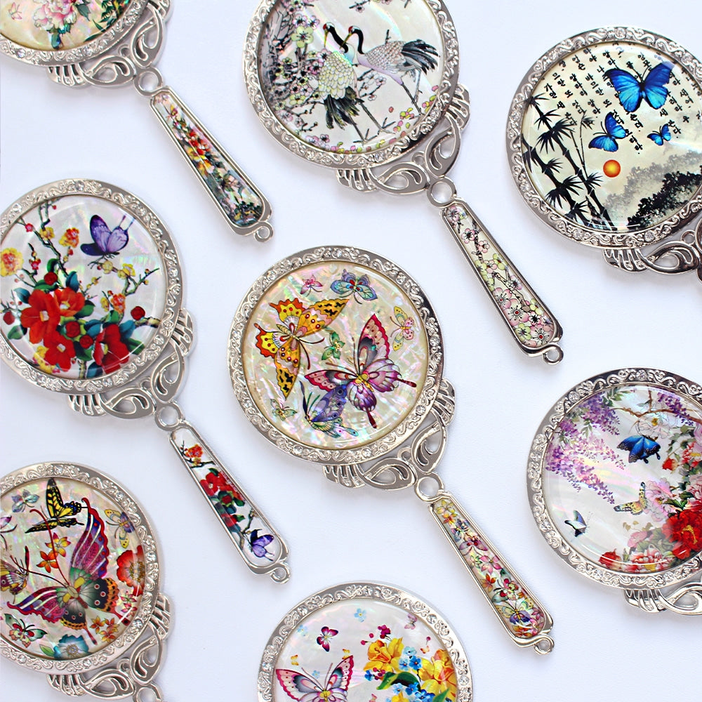 Najeon Mother-of-Pearl Hand Mirror - Gold - view 2