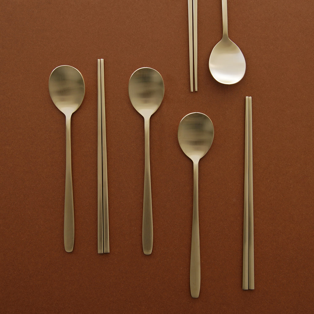 Notdam Bangjja Brass Spoon and Chopstick Set for 5 - view 4