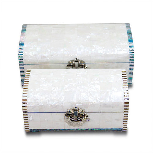 Najeon Mother-of-Pearl Jewelry Box - White, 2 - Tier (III) - view 4