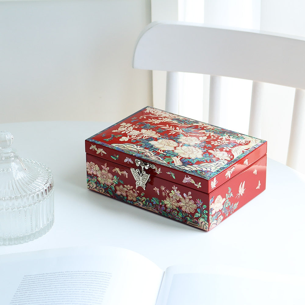 Najeon Mother-of-Pearl Jewelry Box - Plum Blossom 18cm - view 2