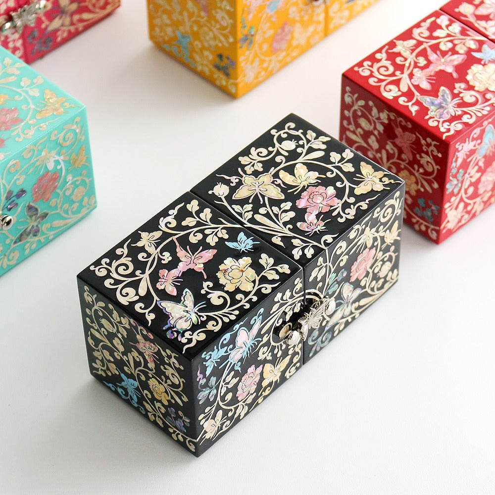 Najeon Mother-of-Pearl Jewelry Box - Peony 5cm - view 2