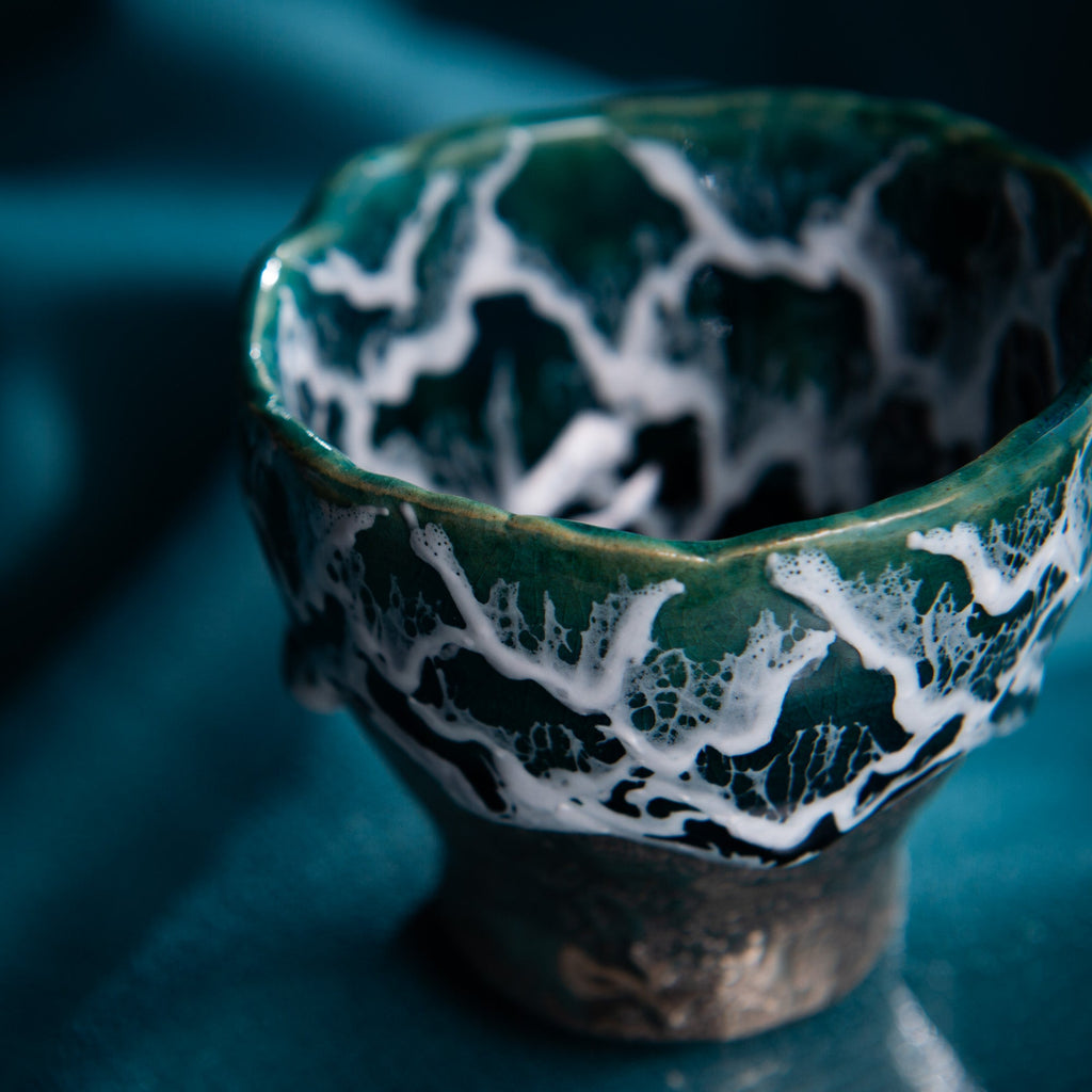 Musubi Kiln Sazameku Cascade Tall Guinomi Sake Cup