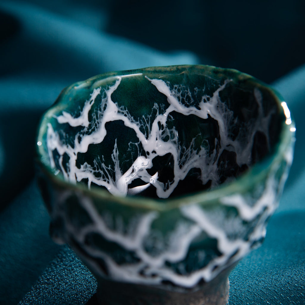 Musubi Kiln Sazameku Cascade Tall Guinomi Sake Cup