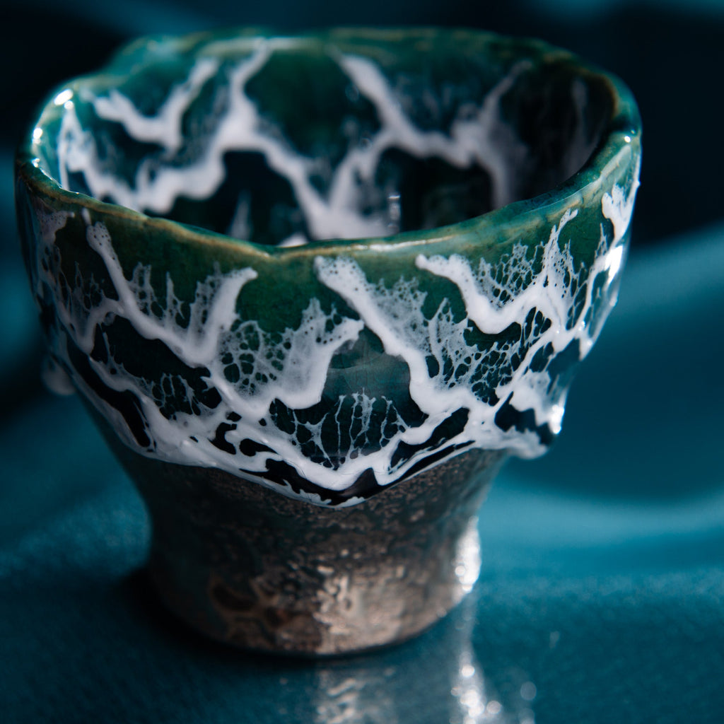 Musubi Kiln Sazameku Cascade Tall Guinomi Sake Cup