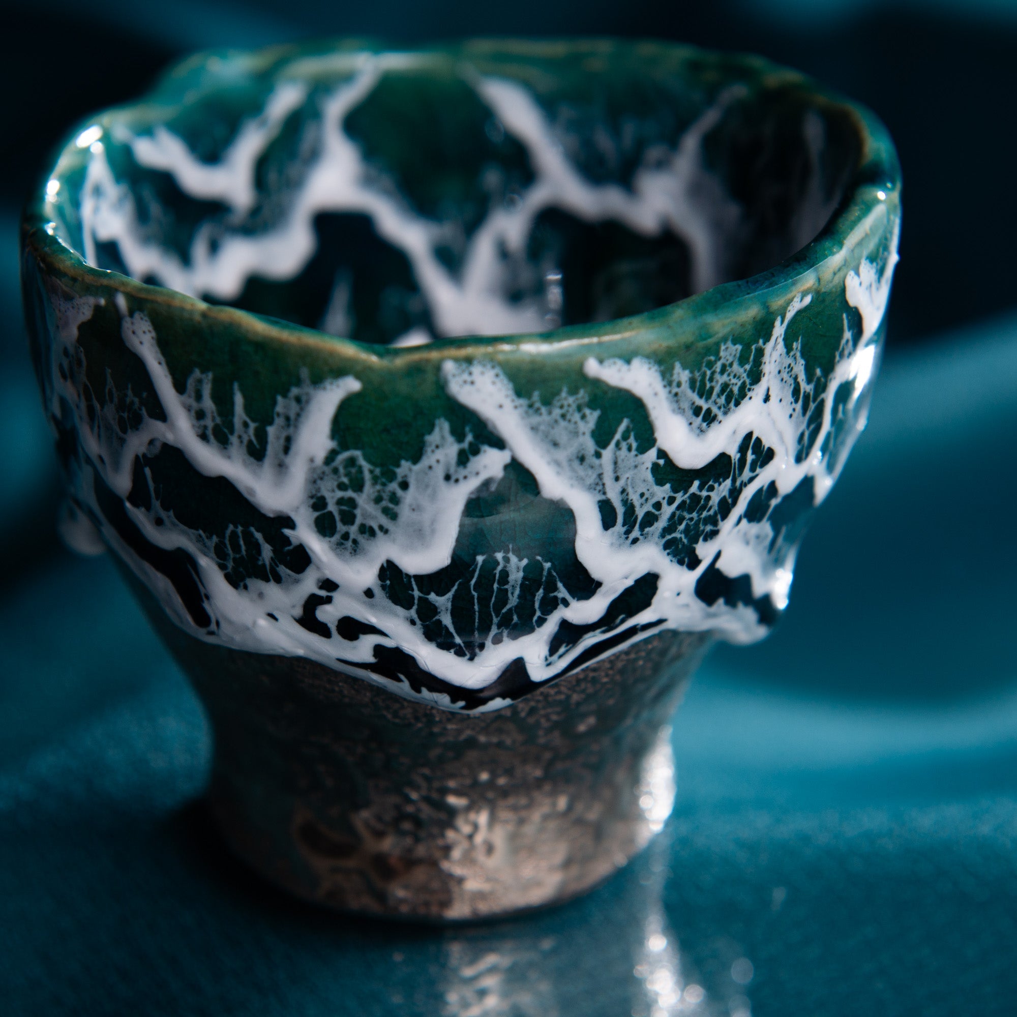 Musubi Kiln Sazameku Cascade Tall Guinomi Sake Cup
