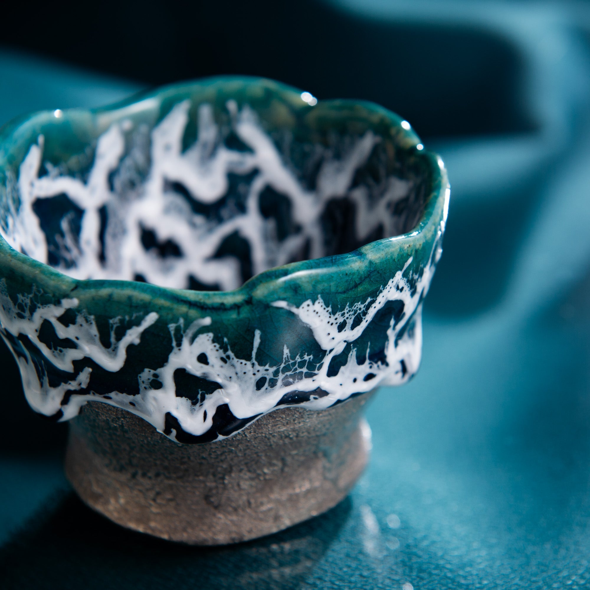 Musubi Kiln Sazameku Cascade Guinomi Sake Cup