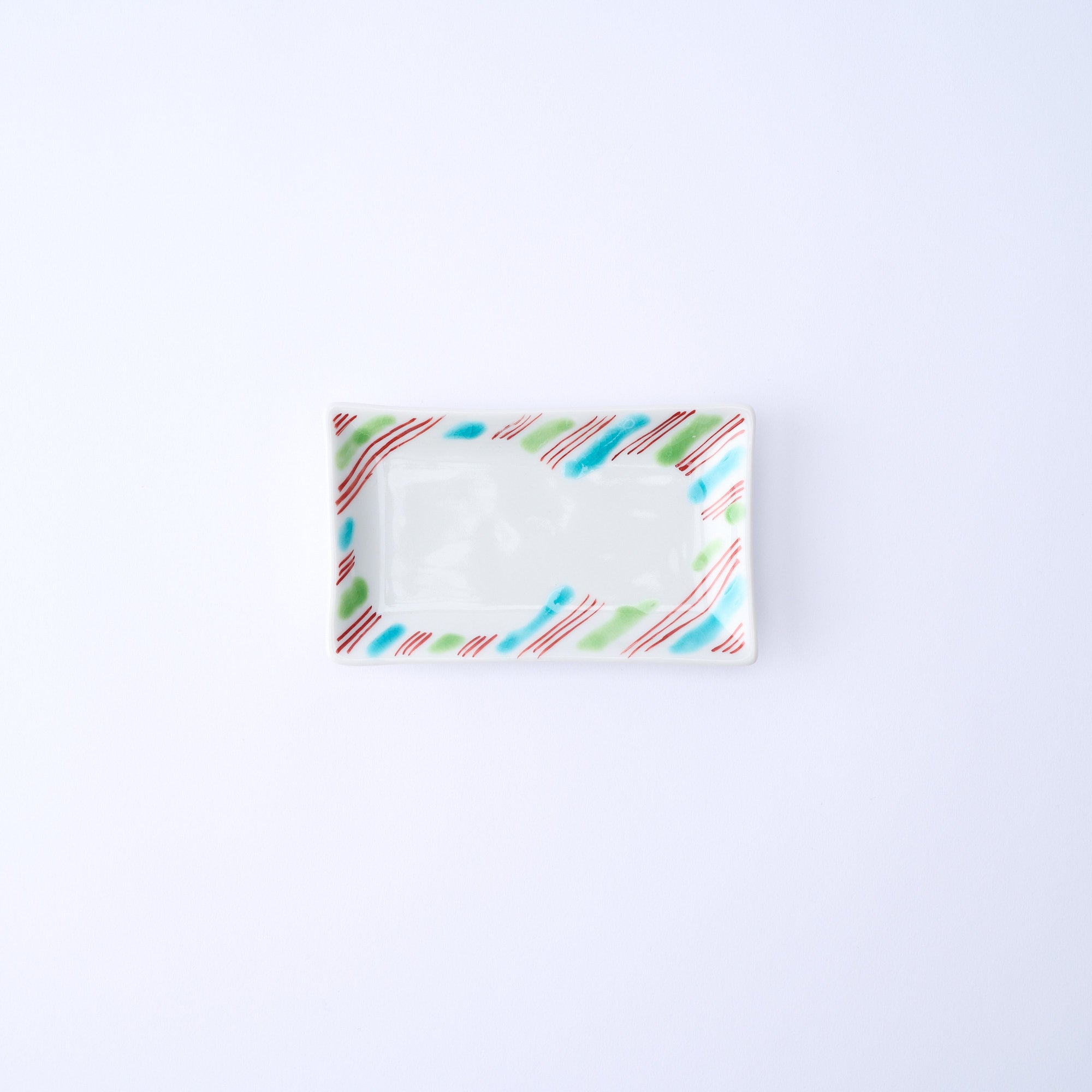 Musubi Kiln Auspicious Pattern Rectangle Sauce Plate