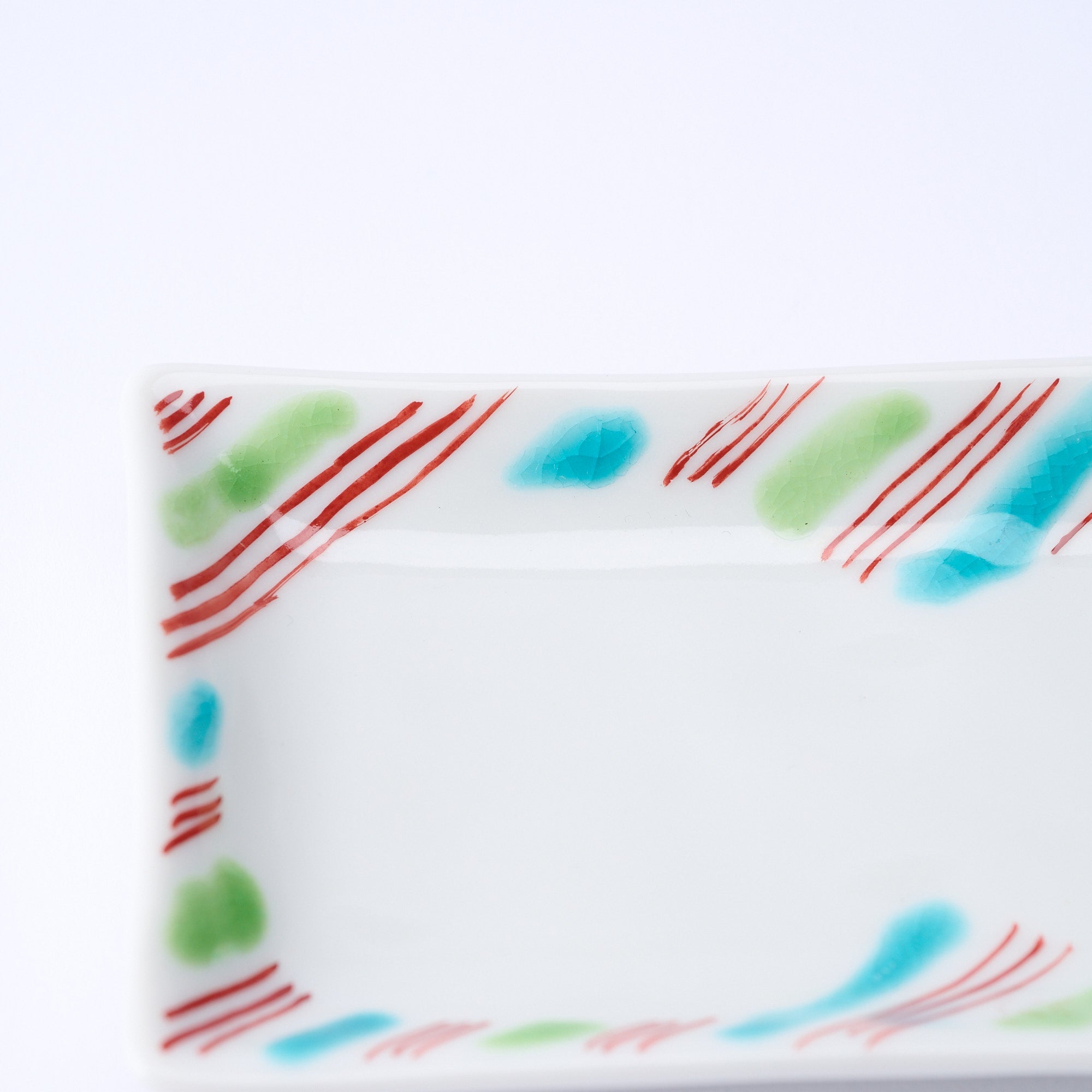 Musubi Kiln Auspicious Pattern Rectangle Sauce Plate
