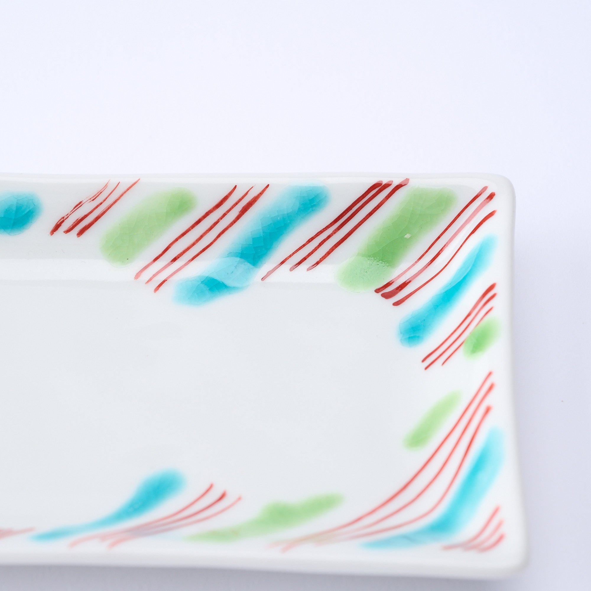 Musubi Kiln Auspicious Pattern Rectangle Sauce Plate