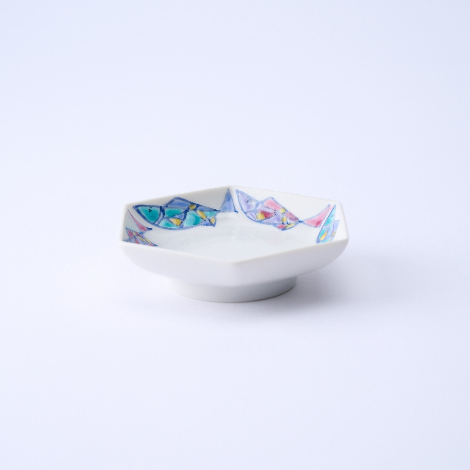 Musubi Kiln Colorful Hexagonal Sauce Plate
