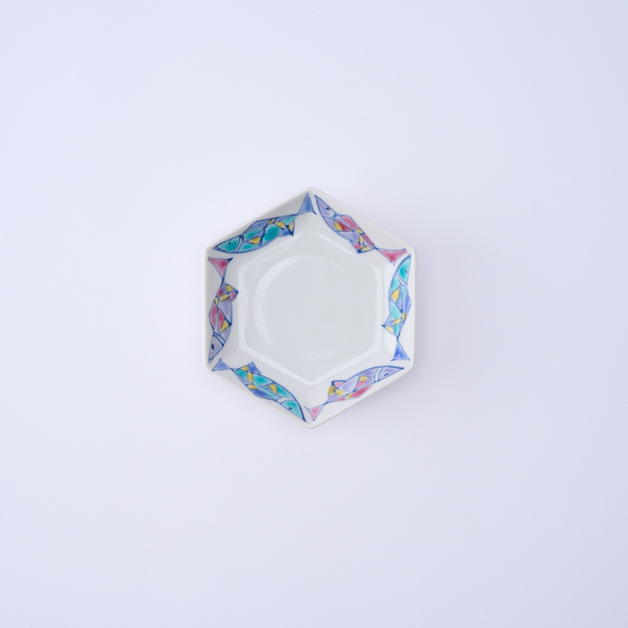 Musubi Kiln Colorful Hexagonal Sauce Plate
