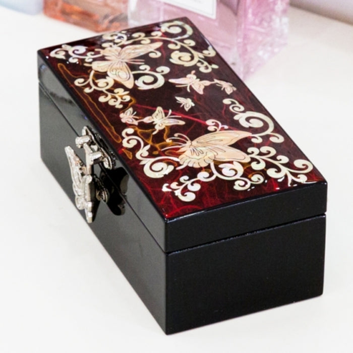 Korean Jewelry Box - Butterfly, Red