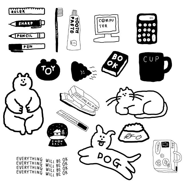 Inside Object Stationery — IN THE BOX PIECE STICKER