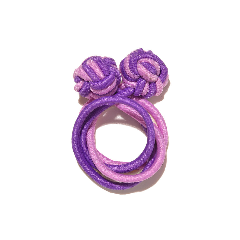 Dolly Tie Korean Hair Accessory - Purple Silver