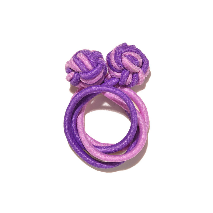 Dolly Tie Korean Hair Accessory - Purple Silver