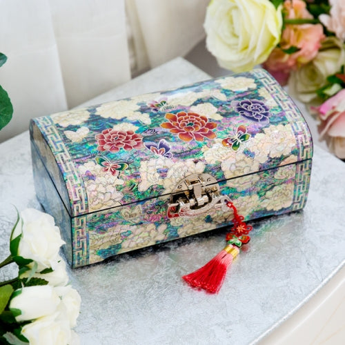 Korean Jewelry Box - Peony, 2 - Tier, Medium (by Oh Myung - ho)