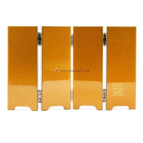 Najeon Mother-of-Pearl Folding Screen - Crane & Pine, Black, 4 - Panel, Small (by Oh Myung - ho) - view 6