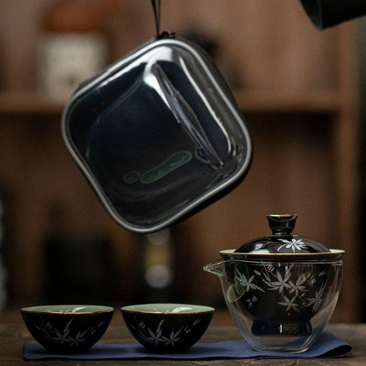 KOHGANE Korean Tea Ceremony Tea Set Ceramic Portable - Tea Ritual Object - view 5