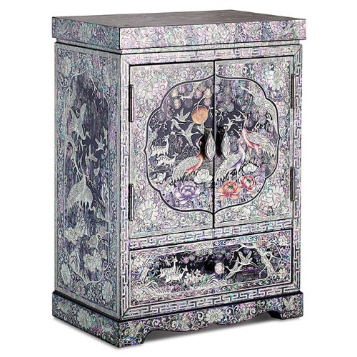 Najeon Mother-of-Pearl Jewelry Box - Crane & Pine (VII)