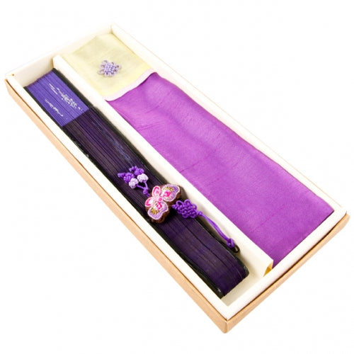 Najeon Mother-of-Pearl Folding Fan - Rose, Black - view 5