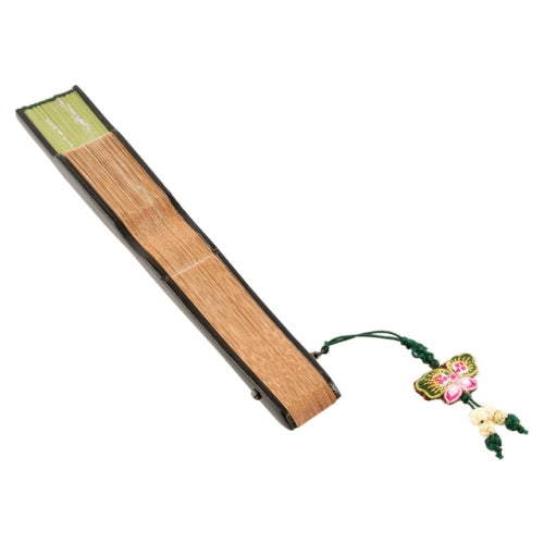 Najeon Mother-of-Pearl Folding Fan - Rose, Green - view 4