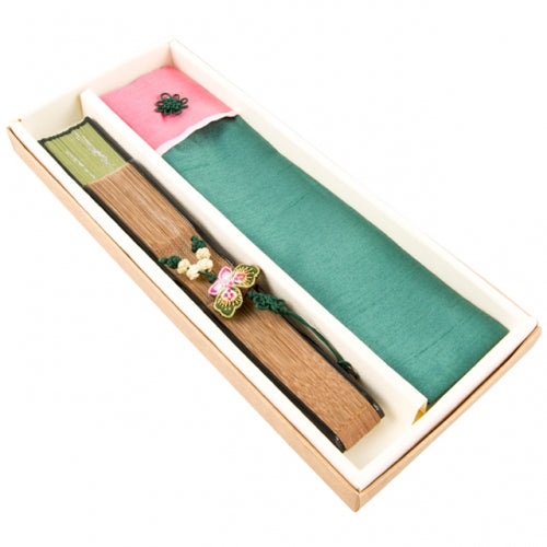 Najeon Mother-of-Pearl Folding Fan - Rose, Green - view 5