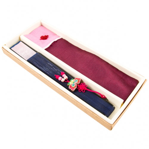 Najeon Mother-of-Pearl Folding Fan - Butterfly, Pink - view 6