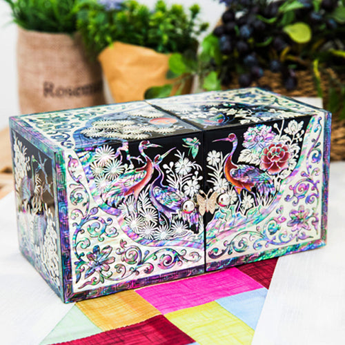 Najeon Mother-of-Pearl Jewelry Box - Crane & Pine (by Oh Myung - ho) - view 2