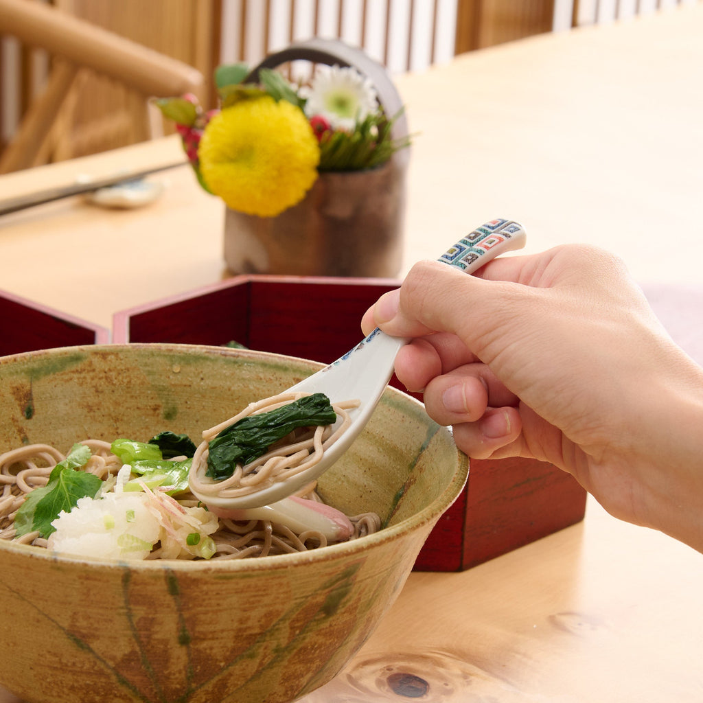 Musubi Kiln Patterned Ramen Spoon