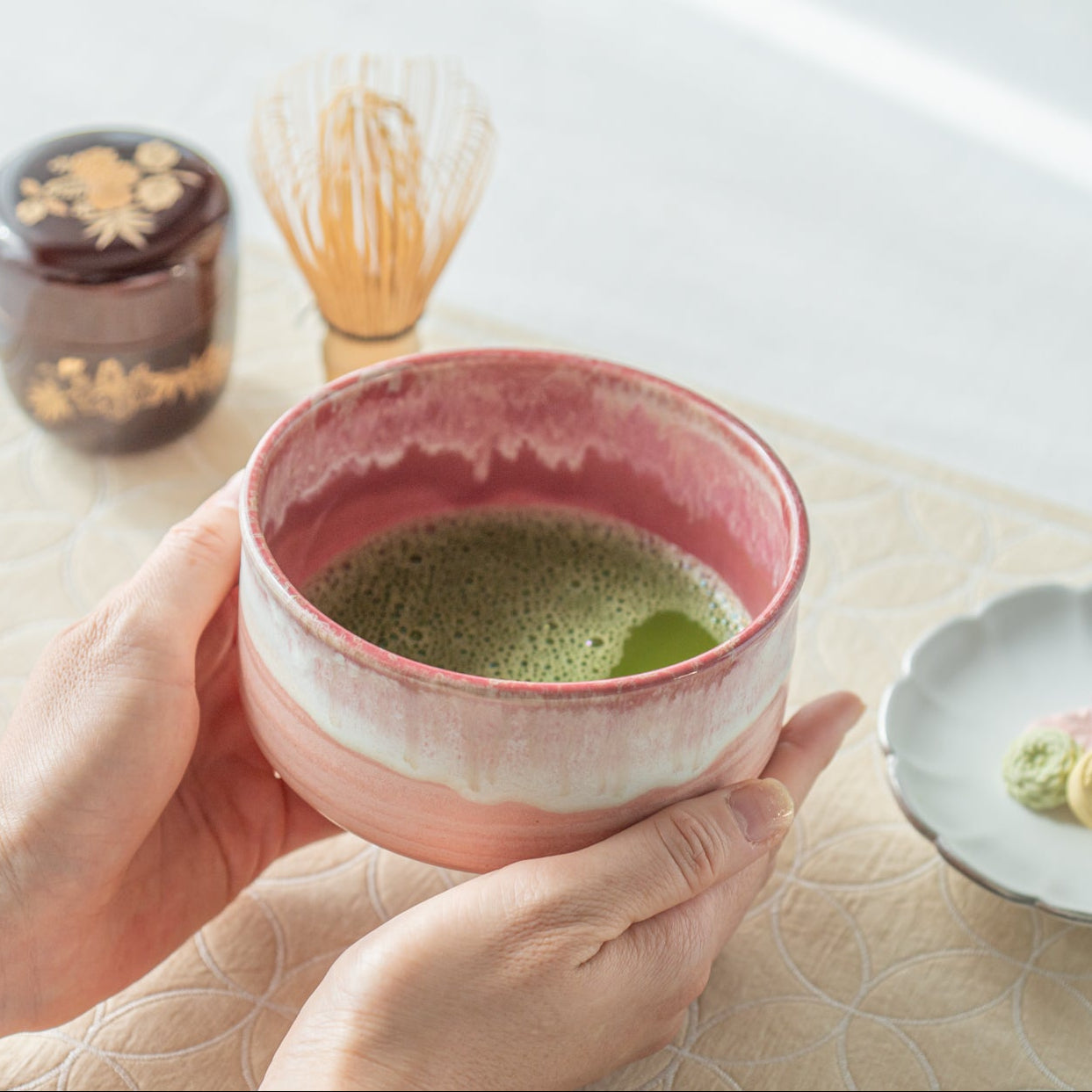 Musubi Kiln Blossom Mist Matcha Bowl