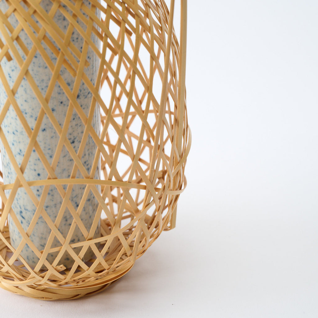 Musubi Kiln Oval Basketry Japanese Flower Vase