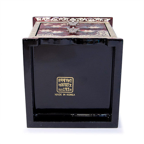 Korean Jewelry Box - Crane & Pine, Red (by Oh Myung - ho) - view 6