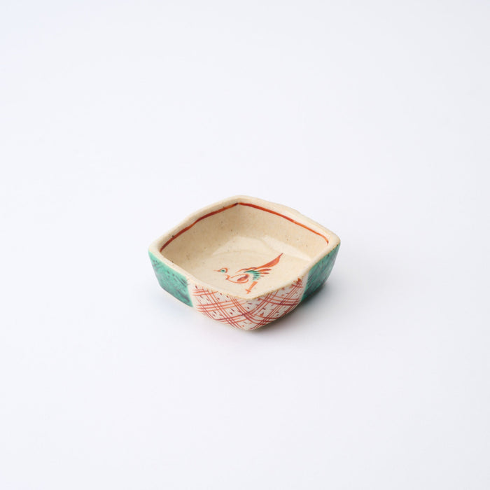 Musubi Kiln Akae Diamond Pattern Sauce Plate