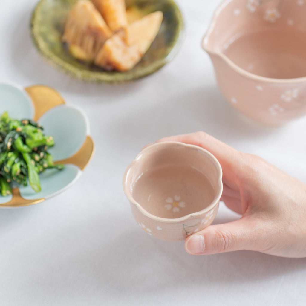 Musubi Kiln Floating Sakura Japanese Teacup