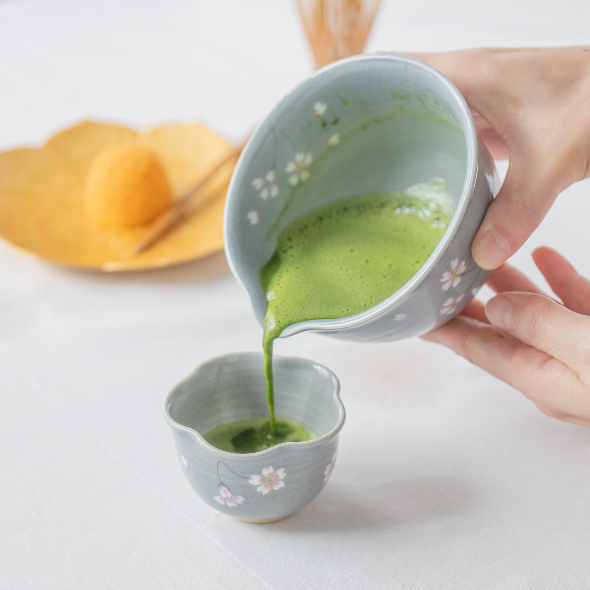 Musubi Kiln Floating Sakura Japanese Teacup