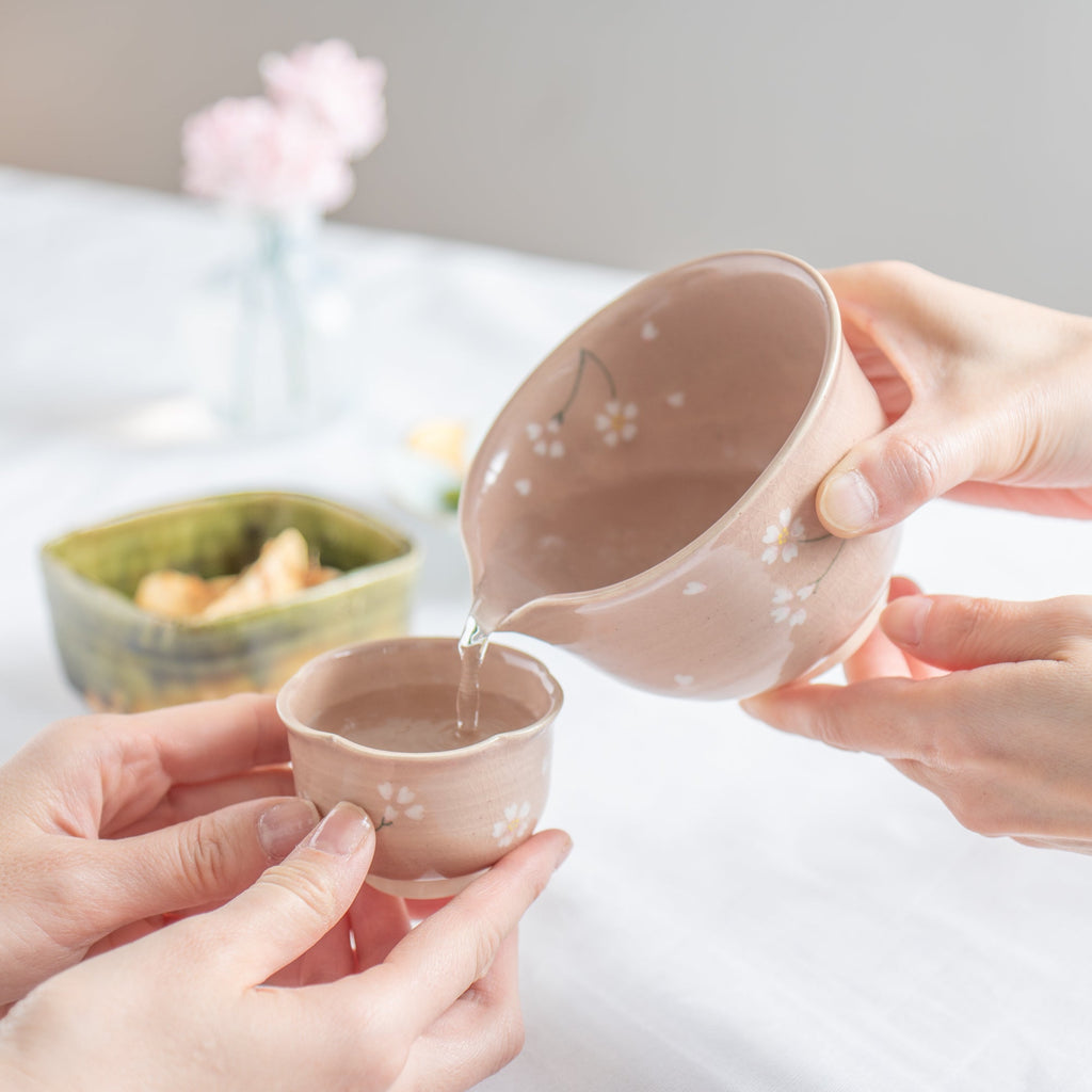 Musubi Kiln Floating Sakura Japanese Teacup