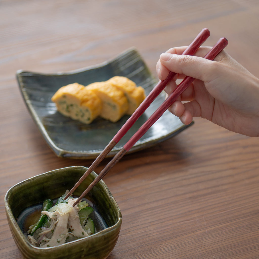 Musubi Kiln Glazed Finish Carved Chopsticks