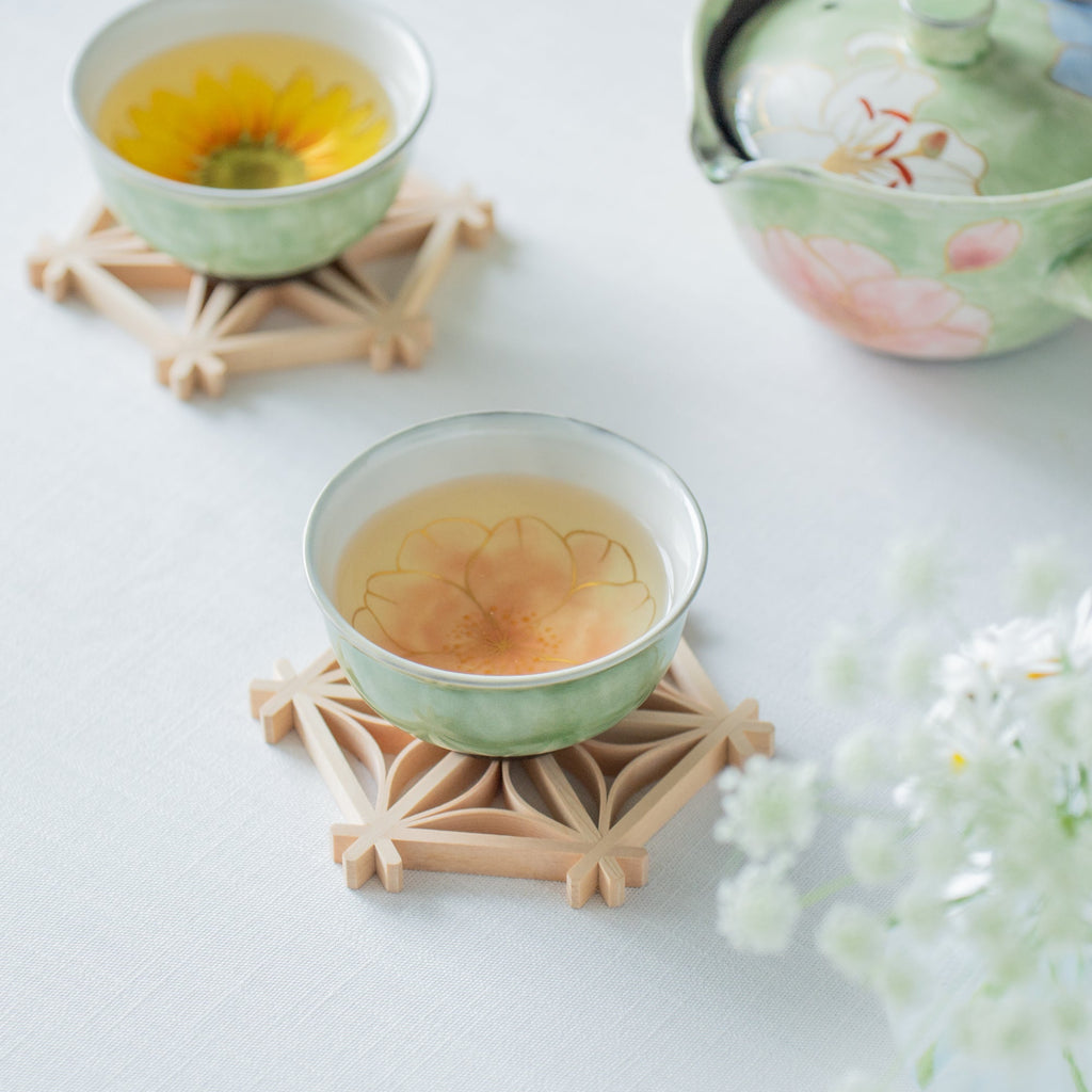 Musubi Kiln Colorful Floral Japanese Teacup